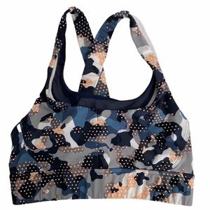 Varley Performance camo sports athletic bra Small